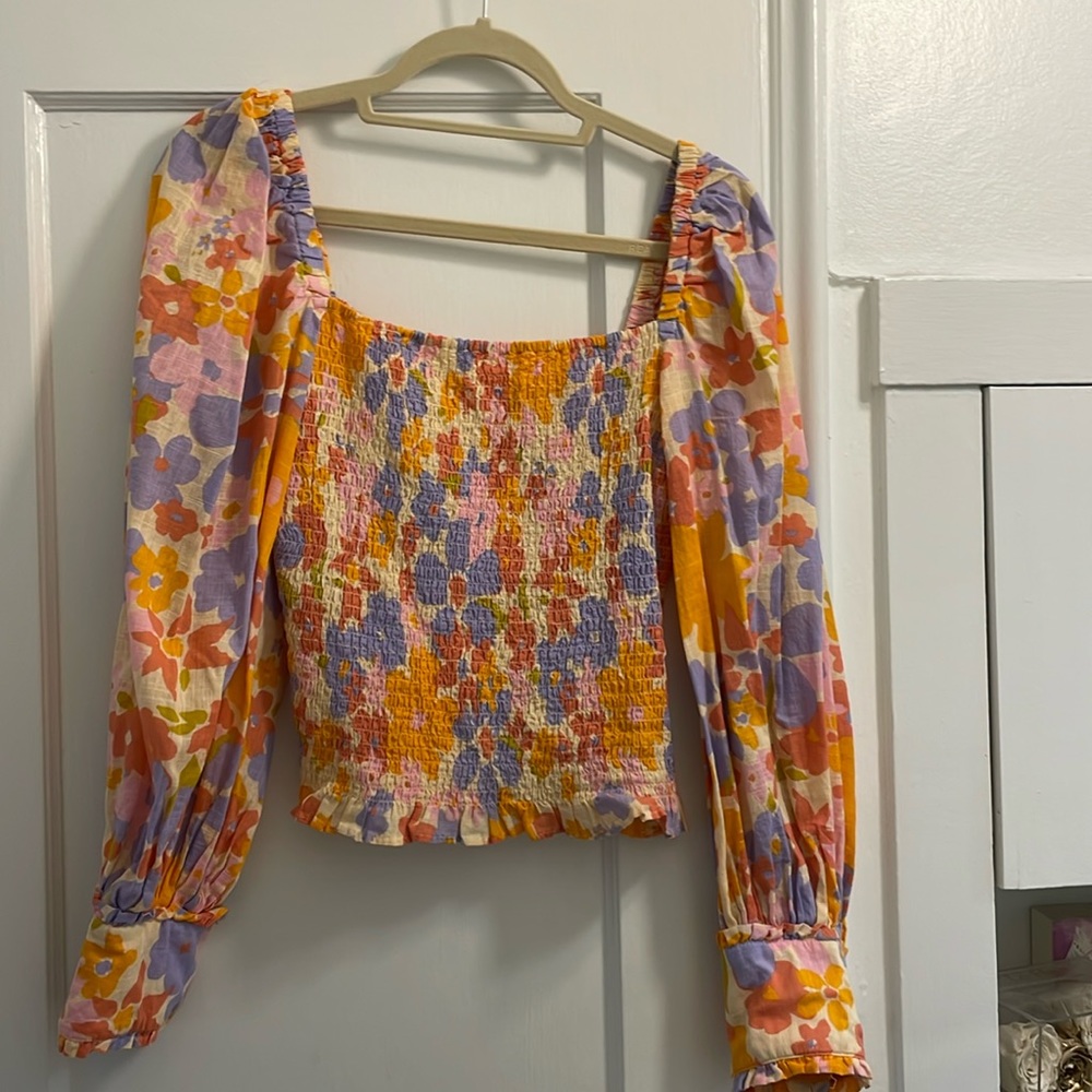 Free People floral blouse